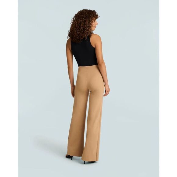 NEW Commando Wide Leg Neoprene Pant Legging in Camel Size Large - Picture 2 of 5